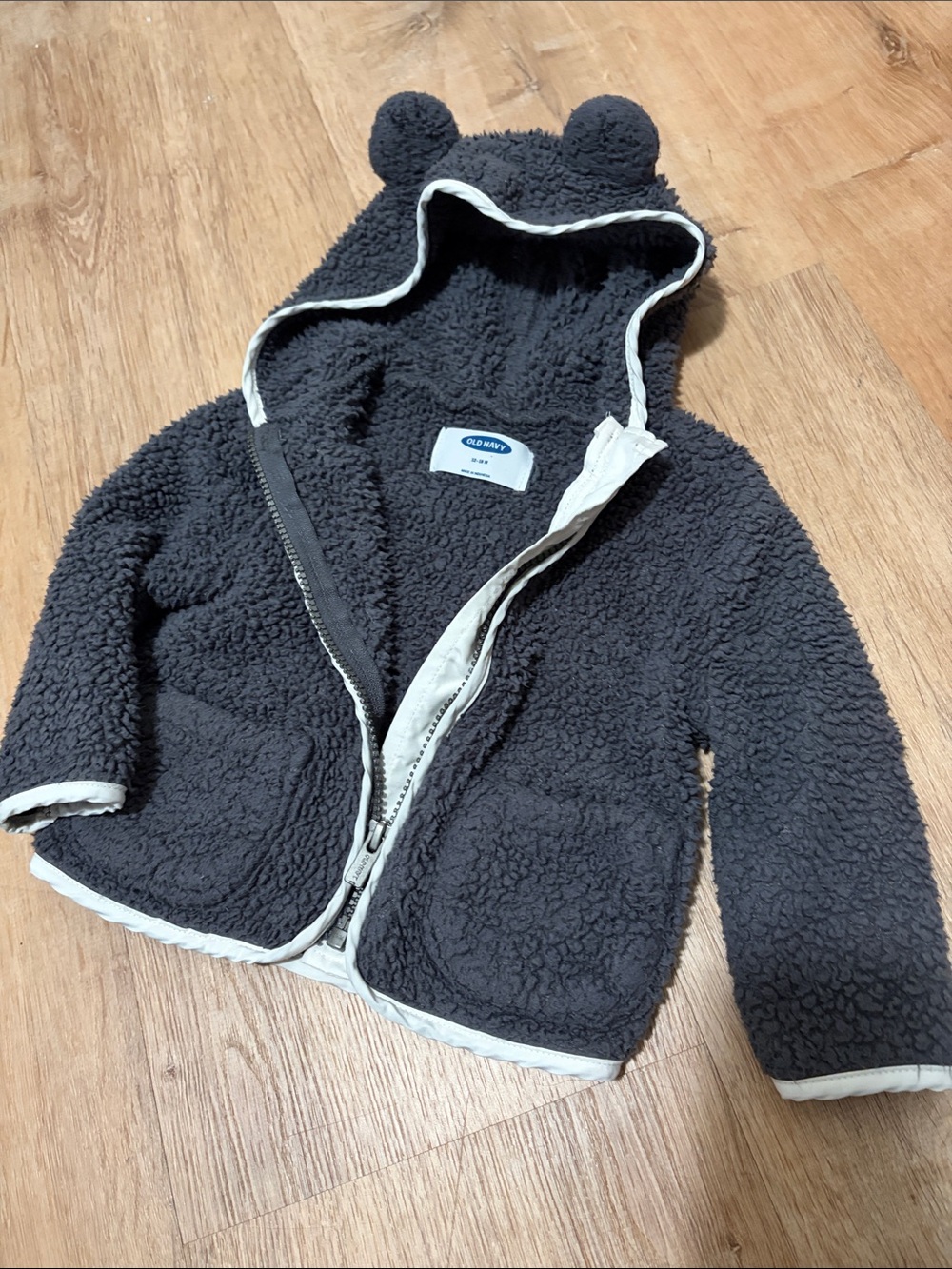12-18m Old Navy Hooded Sherpa Jacket With Ears
